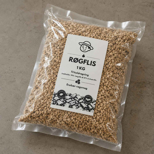 Røgflis m/ enebærsmag - 1 KG