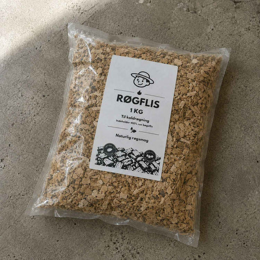 Røgflis m/ naturlig røgsmag - 1 KG
