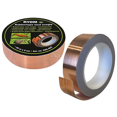 Snegletape Kobber 20 m × 3 cm