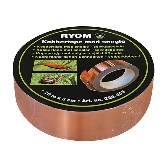 Kobbertape mod snegle i rund Ryom-emballage