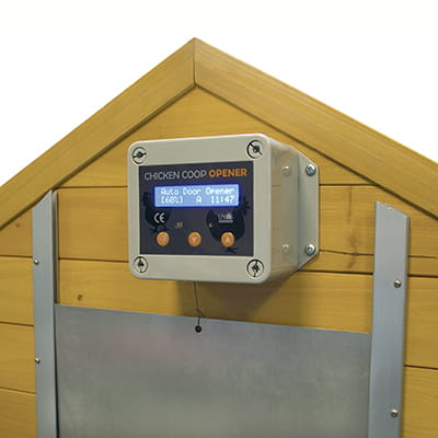 Automatisk hønselemsåbner m/ timer og lyssensor