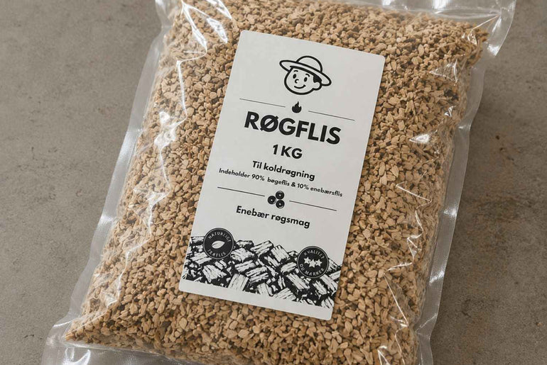 Røgflis m/ enebærsmag - 1 KG