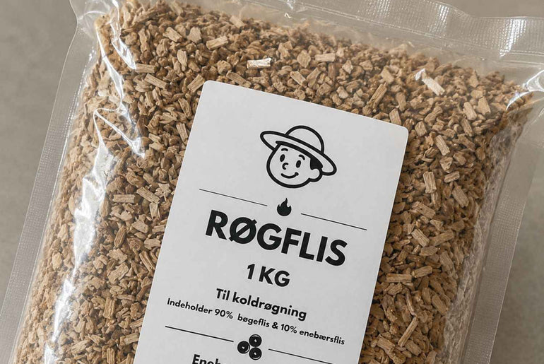 Røgflis m/ enebærsmag - 1 KG