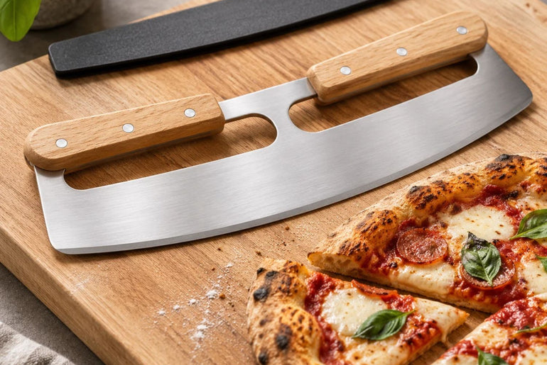 Pizzadeler m/ Træhåndtag