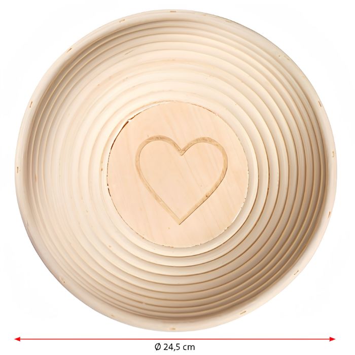 Rund Hævekurv m/ Hjerte & Betræk (1000–1500 G)