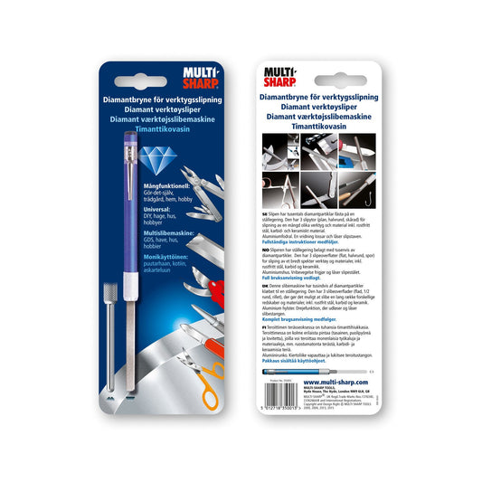 Multi-Sharp diamantbryne i emballage set for- og bagfra
