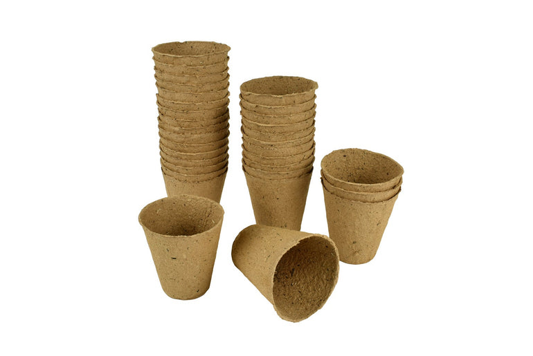 Stak nedbrydelige fiberpotter 6 cm
